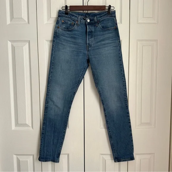 Levi's 501 Skinny High Rise Denim W28 L30 - Picture 2 of 6